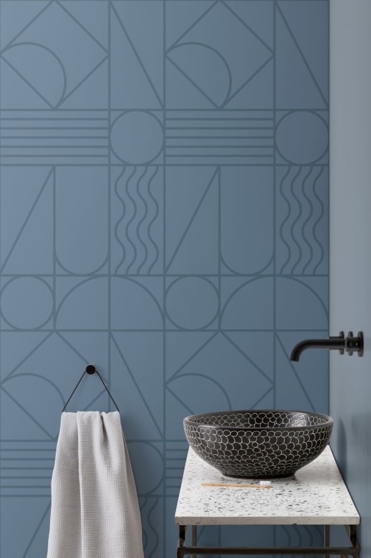 Hovia GE5097BU05R Sina - tapeta w geometryczny wzór