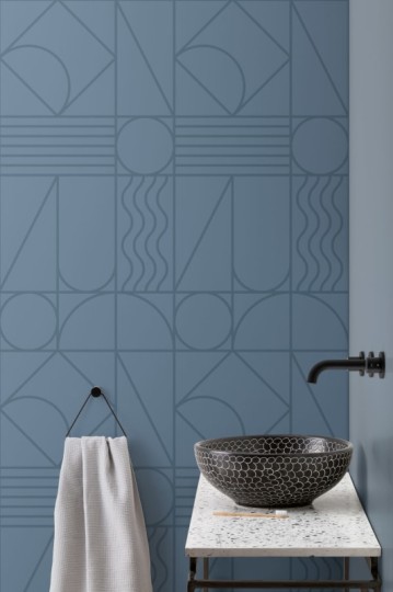 Hovia GE5097BU05R Sina - tapeta w geometryczny wzór
