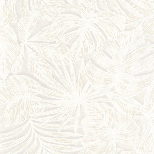 Casadeco 86430292 Vegetals Granada Blanc – tapeta w liście palmy