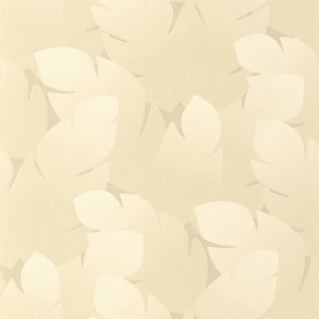 Casadeco 201291212 Vegetals Yuto Beige sable – tapeta w liście