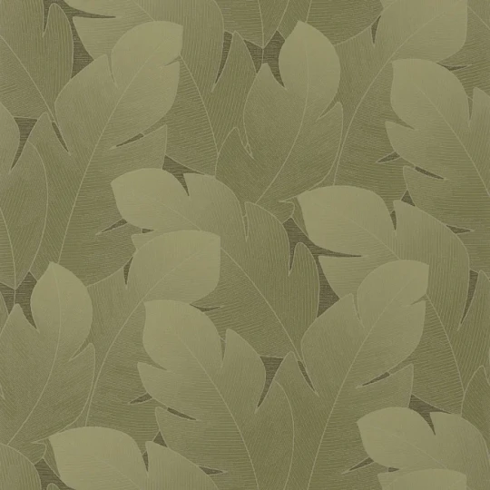 Casadeco 201297606 Vegetals Yuto Vert feuille – tapeta w liście