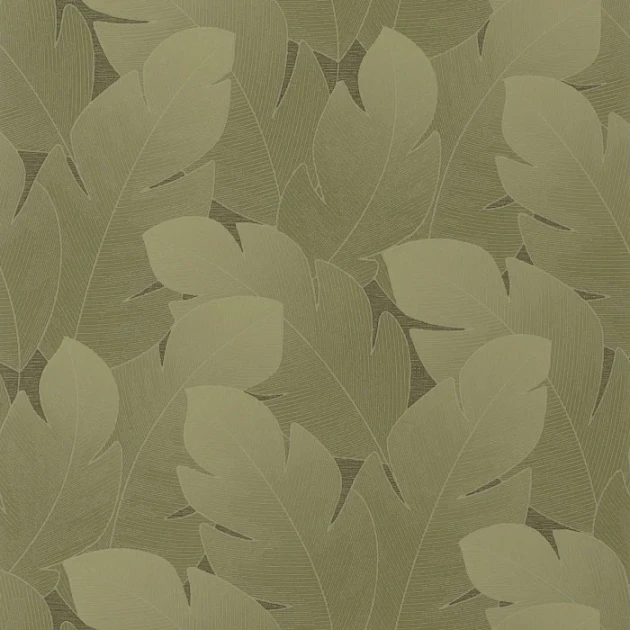 Casadeco 201297606 Vegetals Yuto Vert feuille – tapeta w liście