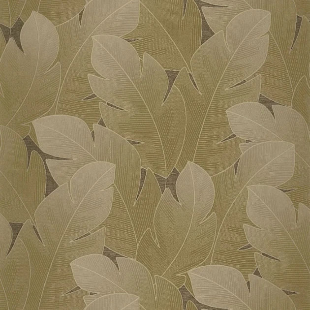 Casadeco 201292888 Vegetals Yuto Tabac – tapeta w liście