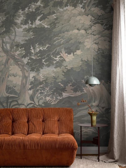 Boras Tapeter 9667W Studio Landscape Tapestry Gray – mural jak obraz z krajobrazem