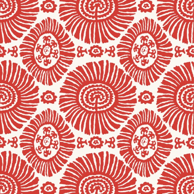 Thibaut T10080 Tropics Solis Coral - tapeta w dekoracyjne słońca