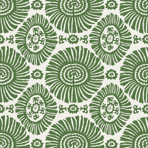 Thibaut T10081 Tropics Solis Emerald Green - tapeta w dekoracyjne słońca