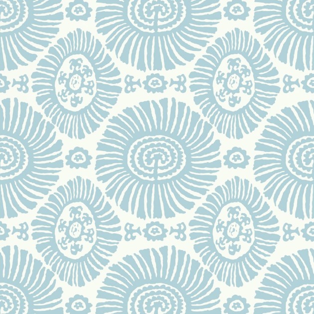 Thibaut T10084 Tropics Solis Spa Blue - tapeta w dekoracyjne słońca