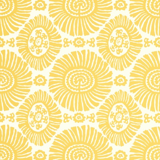 Thibaut T10086 Tropics Solis Yellow - tapeta w dekoracyjne słońca