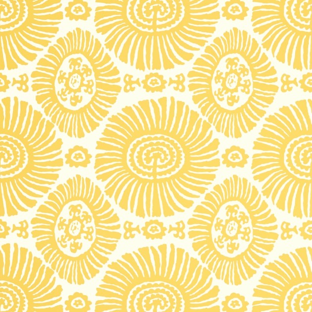 Thibaut T10086 Tropics Solis Yellow - tapeta w dekoracyjne słońca