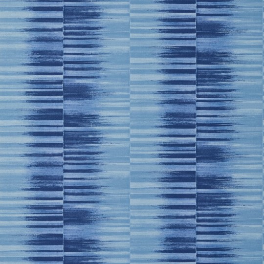 Thibaut T10090 Tropics Mekong Stripe Navy - tapeta w paski inspirowane ikatem