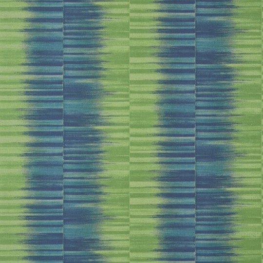 Thibaut T10091 Tropics Mekong Stripe Green and Blue - tapeta w paski inspirowane ikatem