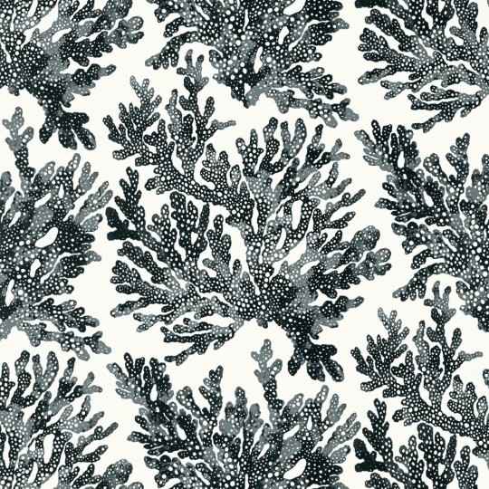 Thibaut T10123 Tropics Marine Coral Black - tapeta w motyw koralowca