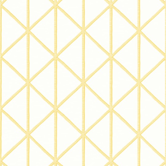 Thibaut T10136 Tropics Box Kite Spa Yellow - tapeta w kratownicę