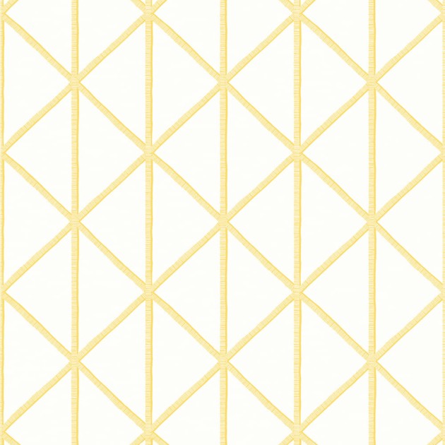 Thibaut T10136 Tropics Box Kite Spa Yellow - tapeta w kratownicę
