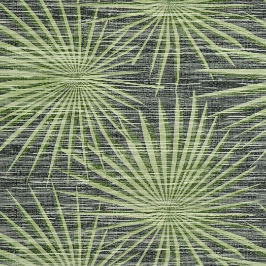 Thibaut T10143 Tropics Palm Frond Black and Green - tapeta w liście palmowe