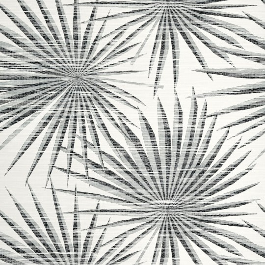 Thibaut T10145 Tropics Palm Frond Black and White - tapeta w liście palmowe