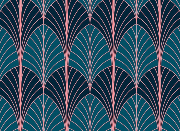 Hovia AD5006BP03R Deco - tapeta w palmy w stylu art deco