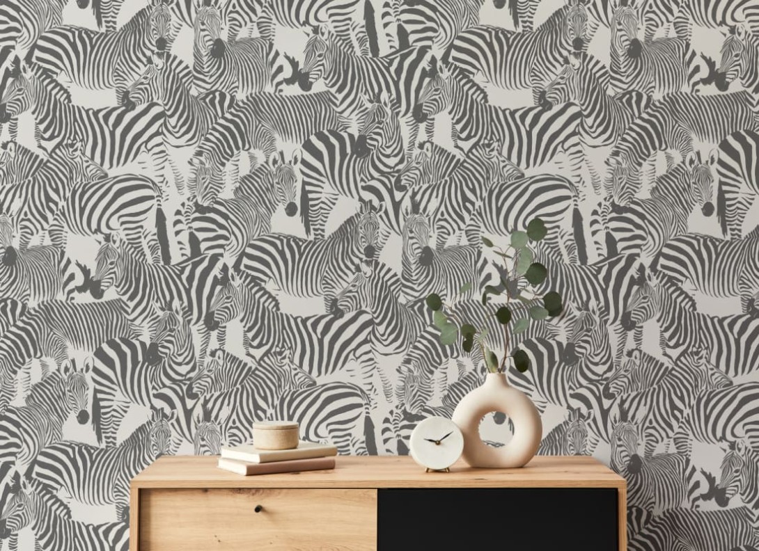Hovia AN5035BW04R Dazzle Black & White - tapeta w zebry