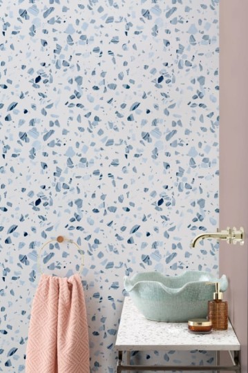 Hovia TZ0007BU05R Spritz - tapeta z motywem lastryko