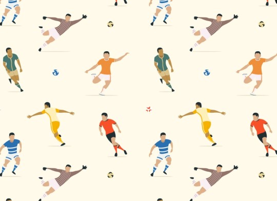 Hovia CH5199MU08R Players Multi - tapeta dla dzieci w piłkarzy
