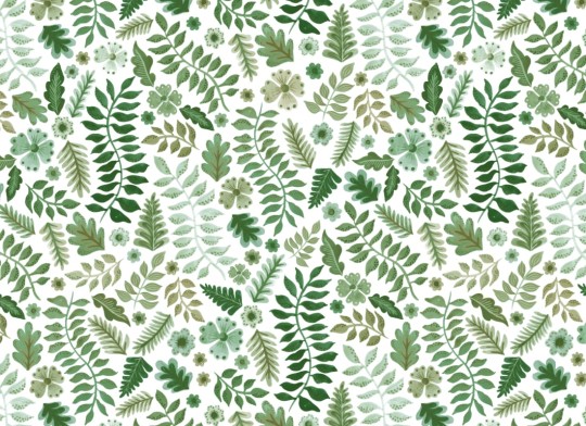 Hovia FL5208GR07R Heidi Green - tapeta w akwarelowe rośliny