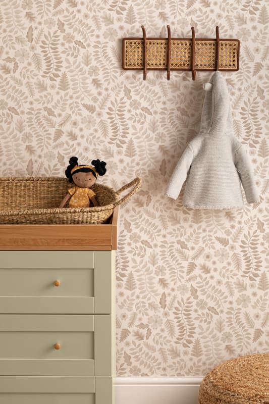 Hovia FL5210NE07R Heidi Neutral - tapeta w akwarelowe rośliny