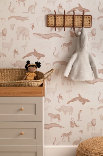 Hovia AN5045BR04R Animalia Terracotta - tapeta w zwierzęta