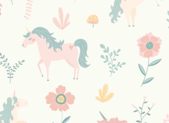 Hovia CH5090MU04R Mythic - tapeta dla dzieci w jednorożce