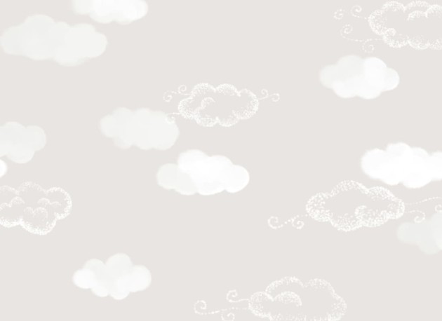 Hovia CH5102NE07R Windswept Grey - tapeta dla dzieci w chmury