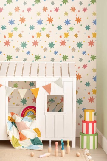 Hovia CH5111MU07R Starbrite White - tapeta dla dzieci w gwiazdy