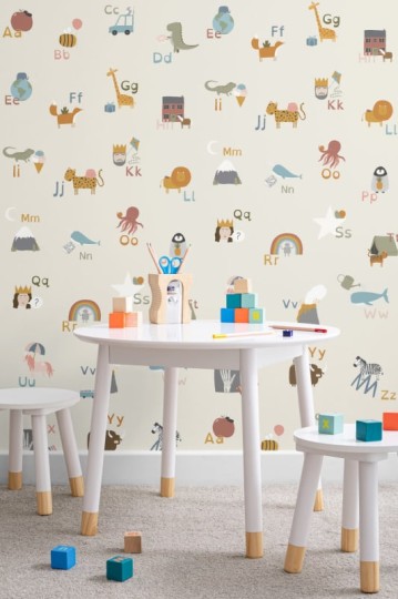 Hovia CH5089MU04R Wordplay - tapeta dla dzieci w ilustracje i alfabet