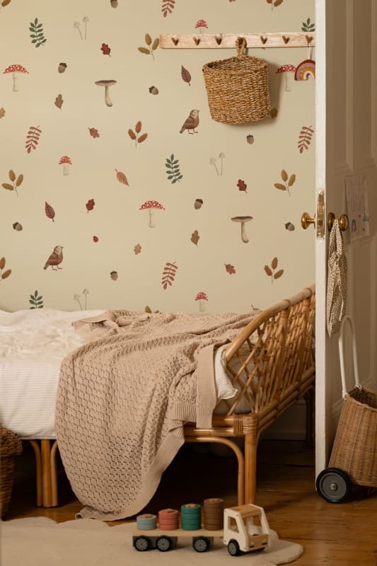 Hovia CH0106MU07R Acorn Beige - tapeta w leśny motyw