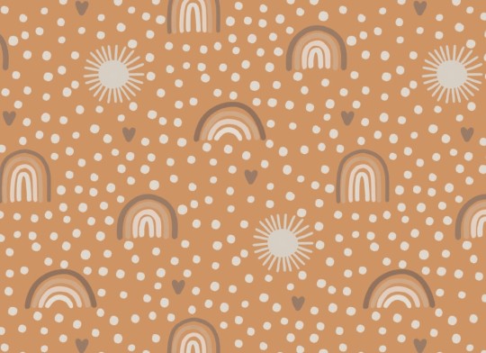 Hovia RP0030OR05R Juno Orange - tapeta dla dzieci w słońca i tęcze