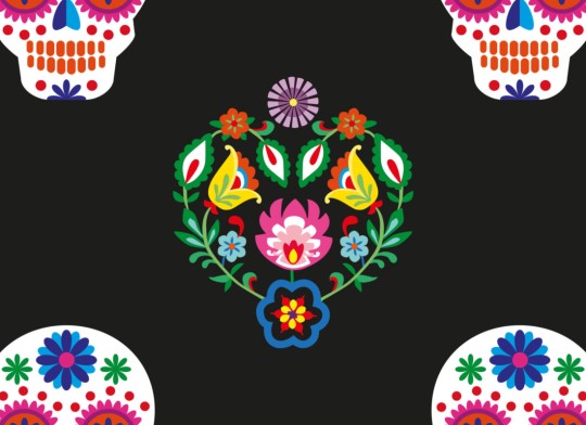 Hovia CH5014DA02R Muertos - tapeta w kolorowe czaszki