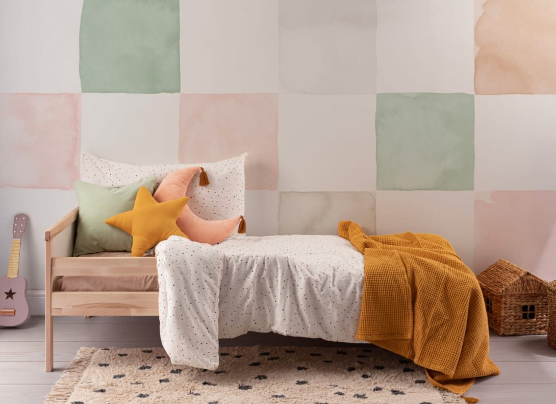 Hovia GE5125NE04W Caissa Pastel - mural w szachownicę