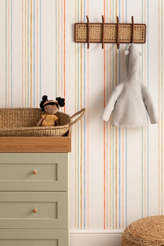 Hovia ST5019MU07W Holly - mural w kolorowe paski