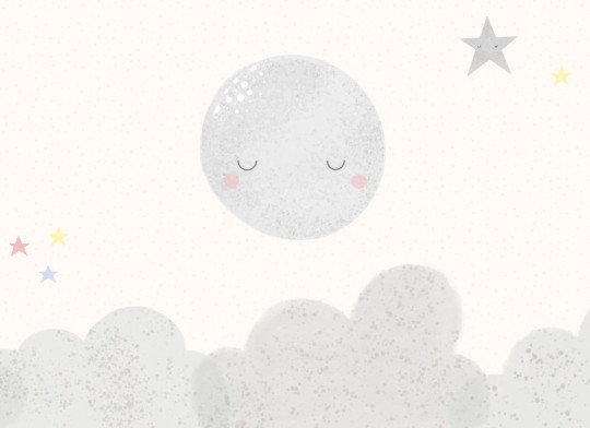 Hovia CH0089NE02W Luna Light - mural dla dzieci w nocne niebo