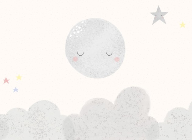 Hovia CH0089NE02W Luna Light - mural dla dzieci w nocne niebo