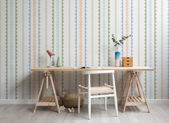 Hovia ST5578MU07W Bobbin Pastel - mural w ozdobne paski