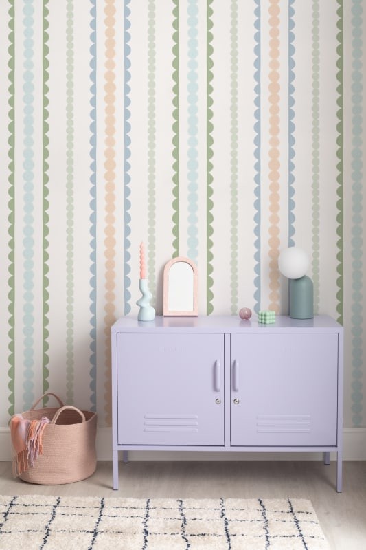 Hovia ST5578MU07W Bobbin Pastel - mural w ozdobne paski