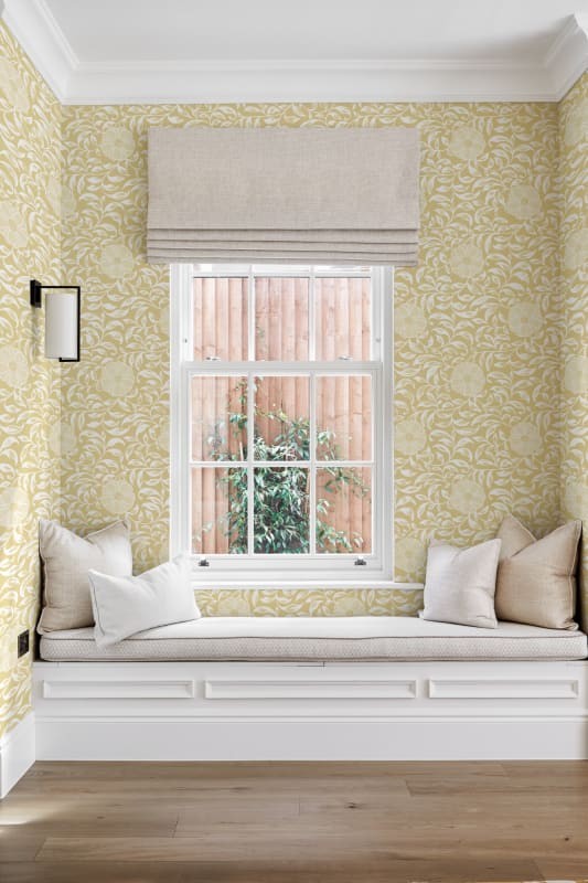 Hovia FL5614YE04W Qianlong Yellow - mural w piwonie