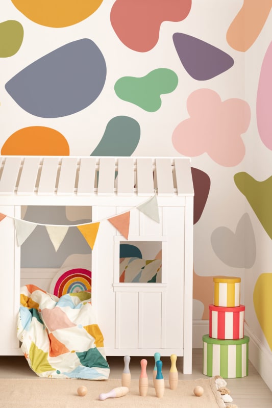 Hovia AB5024MU06W Playdough - mural dla dzieci w kolorowe kształty