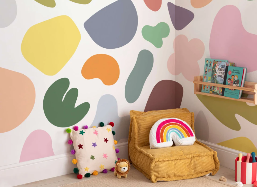 Hovia AB5024MU06W Playdough - mural dla dzieci w kolorowe kształty
