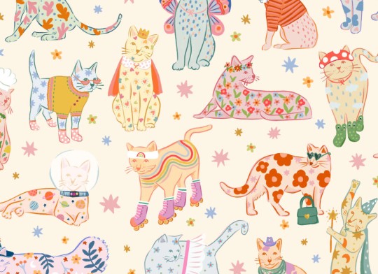 Hovia AN5062MU07W Meow - mural w koty