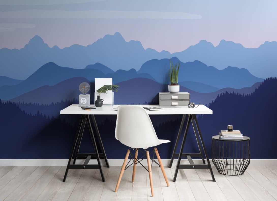 Hovia MO0001BU03W Range - mural w górski pejzaż