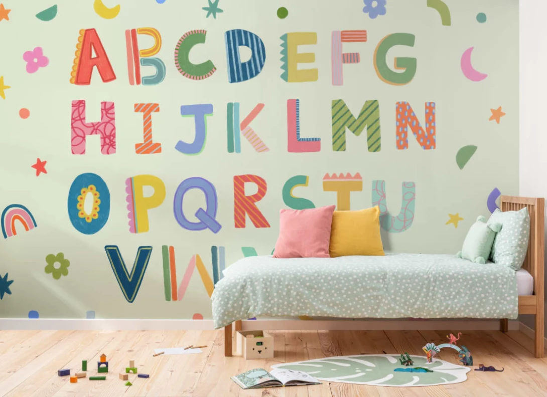 Hovia CH0220GR07W Alphabet Green - mural dla dzieci w alfabet