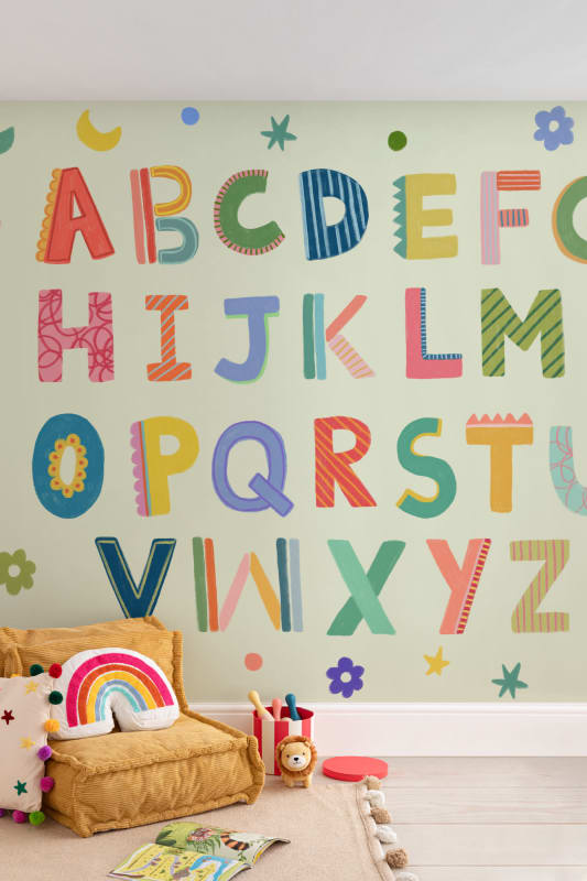 Hovia CH0220GR07W Alphabet Green - mural dla dzieci w alfabet