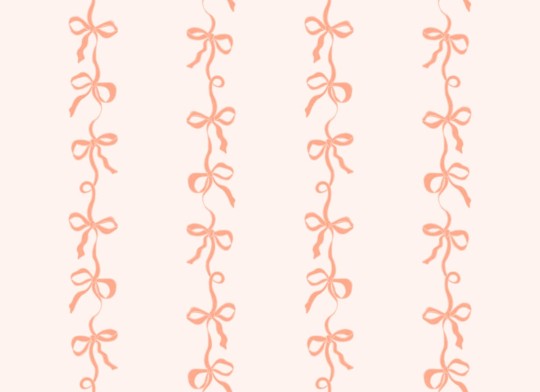 Hovia RP5632PI07W Ribbon Peach - mural w kokardki