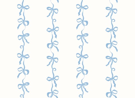 Hovia RP5633BU07W Ribbon Blue - mural w kokardki
