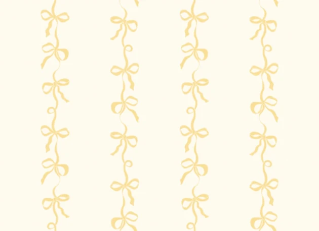 Hovia RP5634YE07W Ribbon Yellow - mural w kokardki